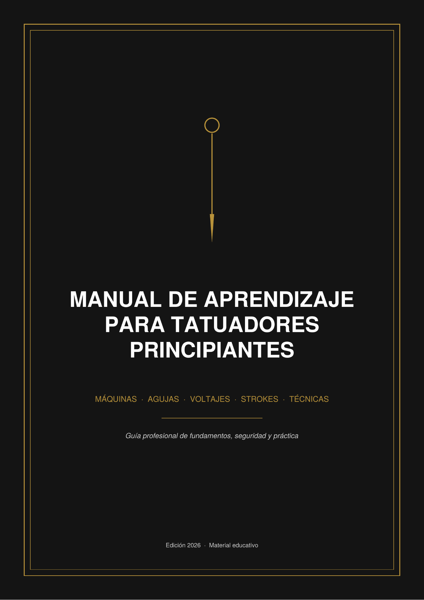 Portada del Manual de Aprendizaje para Tatuadores Principiantes
